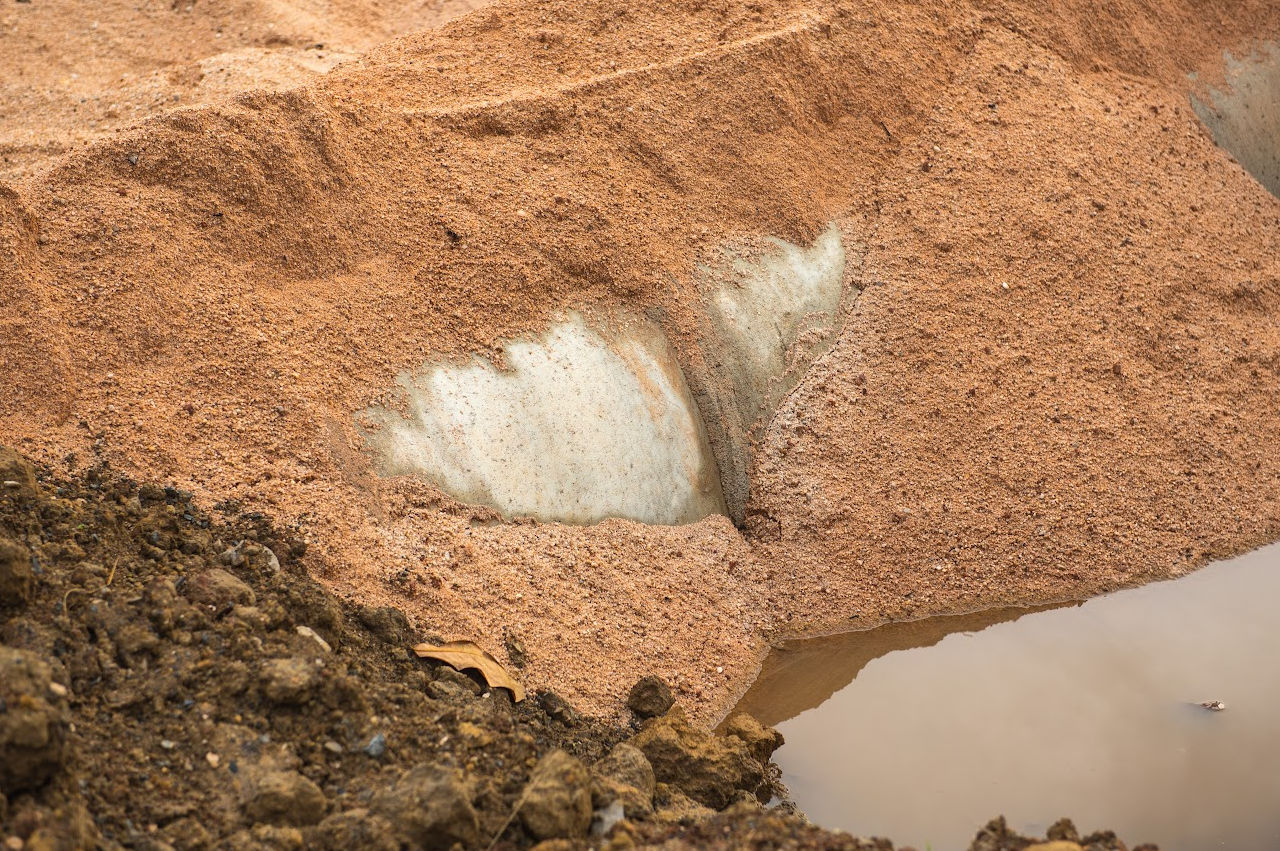 Image of a damaged septic tank Image of a damaged septic tank