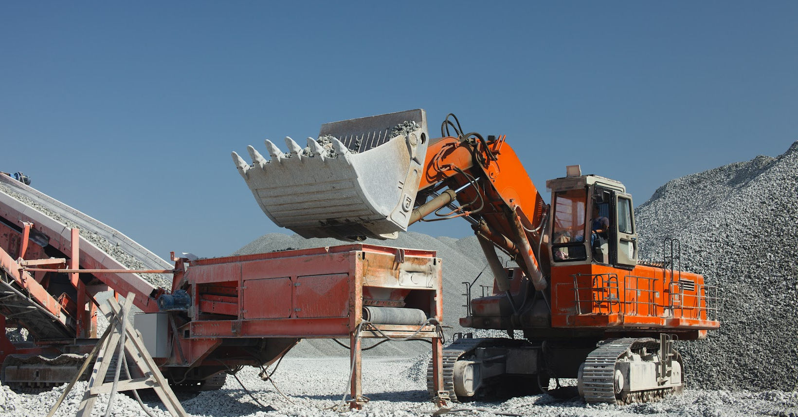 Image of an excavator at a quarry Image of an excavator at a quarry