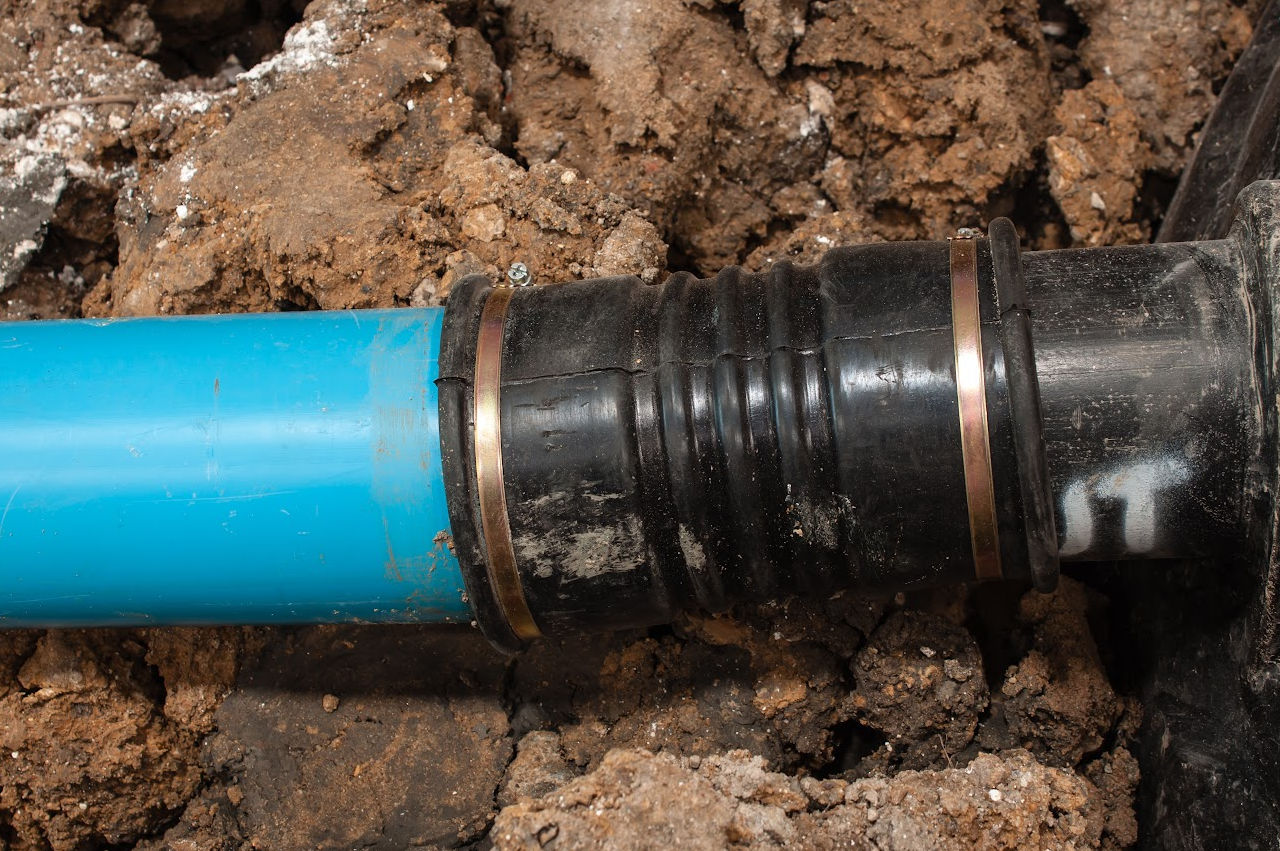 image of a septic tank pipe connector